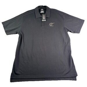Adidas Wizard Basketball Polo Shirt Mens 2XL Black Embroidered  Cotton Blend NWT